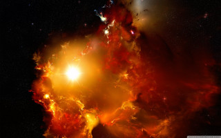Large star bright light black 2 - nebula free wallpaper
