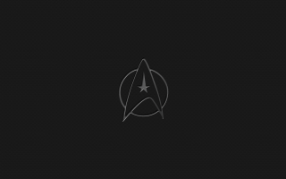 Star trek logo black background 3 - minimalist free wallpaper