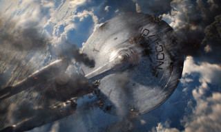 Star trek ship flying smoke - christopher moeller free wallpaper