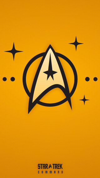 Star trek logo yellow background 2 - the bottom of the logo free wallpaper for mobile