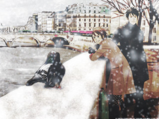 Couple river bird bridge background - a couple of people free wallpaper