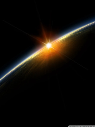 Sun bright horizon earth space - space shuttle free wallpaper