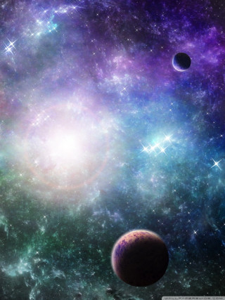 Space scene planets stars background 5 - free space wallpaper for mobile