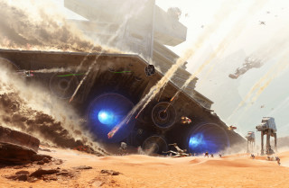 Star wars battle giant vehicle 2 - craig mullins free wallpaper