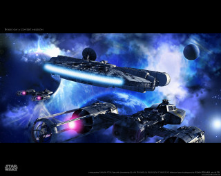 Spaceship flying star wars theme - a space ship free wallpaper for desktop