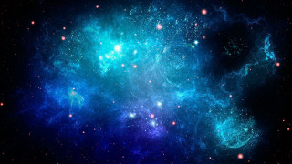 Blue green space stars dust 2 - space free wallpaper for desktop