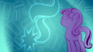 Purple pony blue background star - letter free wallpaper