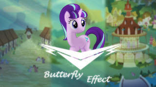 Cartoon pony butterfly effect castle - a caption free wallpaper for desktop