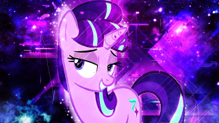 Pink pony purple mane starry 2 - a blue tail free wallpaper for desktop