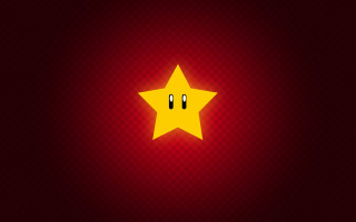 Yellow star black eyes red - a yellow star free wallpaper for desktop