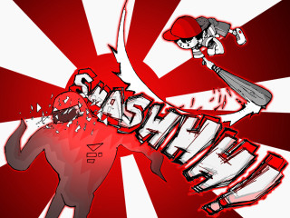 Man holding baseball bat hitting - the ball free wallpaper for desktop