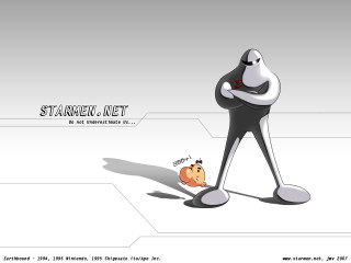 Cartoon character computer screen mouse - back end free wallpaper