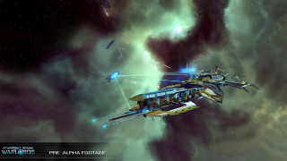 Spaceship flying cloudy sky star - a space ship free wallpaper for desktop