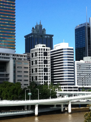 Bridge river city tall buildings - free city wallpaper for mobile