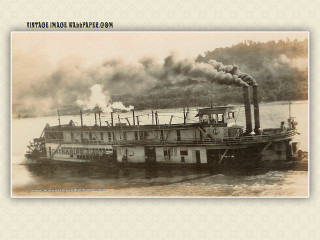 Steamboat smoke stacks water dock - the water near a dock free wallpaper for desktop