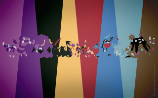 Colorful abstract images black cat - pokemon free wallpaper