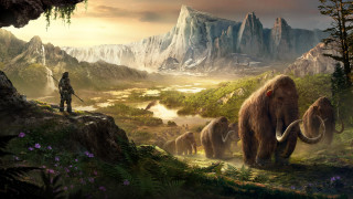 Man hill mammoths forest mountains - a hill next free wallpaper