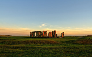 Stonehenge field sunset dawn sky - dawn free wallpaper for desktop