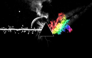 Dark side moon rainbow triangle 6 - a dark side of the moon free wallpaper