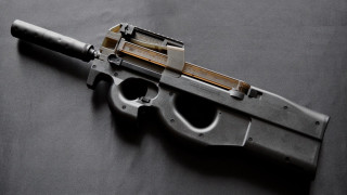 Gun wooden barrel metal black - vector free wallpaper for desktop