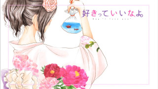 Woman holding vase flowers fish - mouth free wallpaper for desktop