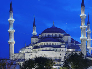 Large white building blue domes - altoon sultan free wallpaper for desktop