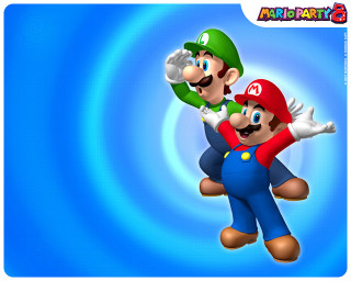 Mario luigi flying blue background - aaa game free wallpaper