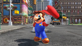 Mario running street blue overalls - ayo free wallpaper for desktop
