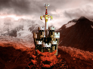 Castle tower key mountain range - top of it free wallpaper for desktop