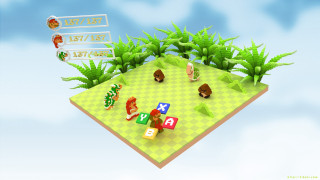 Eden box isometric animals letters - isometric view free wallpaper