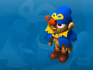 Cartoon bear star blue background - a yellow star free wallpaper