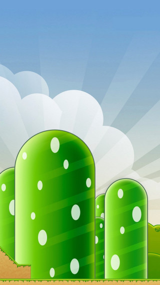 Green desert cartoon sky clouds - a cartoon free wallpaper for mobile