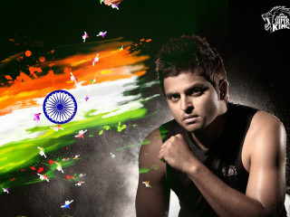 Man posing flag butterflies background - butterfly free wallpaper