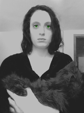 Woman green eyes holding cat - green eyes holding free wallpaper for mobile