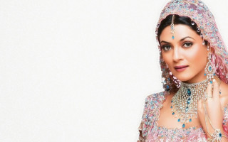 Woman pink dress headdress veil - a veil free wallpaper