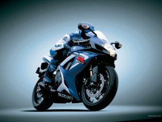 Motorcycle rider gray blue black - studio photography free wallpaper