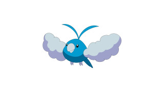 Blue bird white wings flying - derf free wallpaper