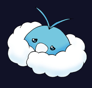Blue bird sleeping cloud eyes - rasquache free wallpaper for tablet