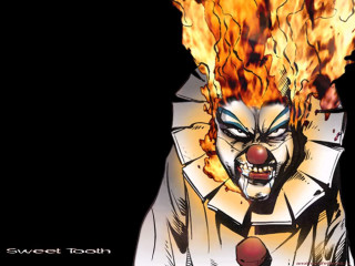 Clown face fire image pic - this picture free wallpaper for desktop