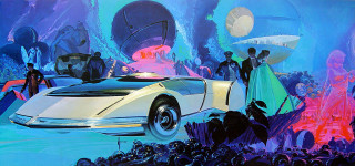 Futuristic car crowd blue room - a blue room free wallpaper for desktop