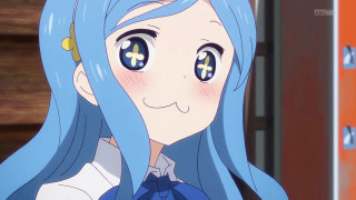 Girl blue hair blue eyes 2 - a blue wig free wallpaper