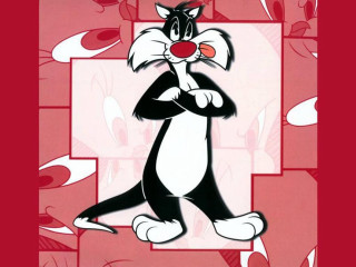 Cartoon cat red nose black 2 - a red nose free wallpaper