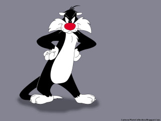 Cartoon cat red nose black - a cartoon cat free wallpaper