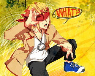 Person hat sunglasses yellow background - above them free wallpaper