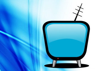 Blue television cross background wave - a wave free wallpaper