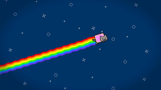 Car rainbow sky stars star - a car driving free wallpaper