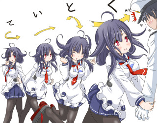 Anime girls long hair ties - a diagram free wallpaper