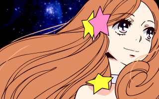 Girl long hair stars forehead - the star free wallpaper