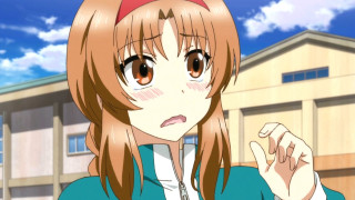 Girl blue jacket pointing building - a blue jacket free wallpaper