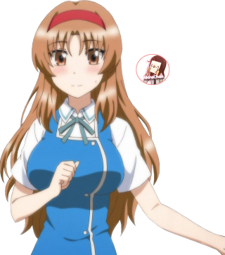 Girl long hair blue dress 3 - a button free wallpaper